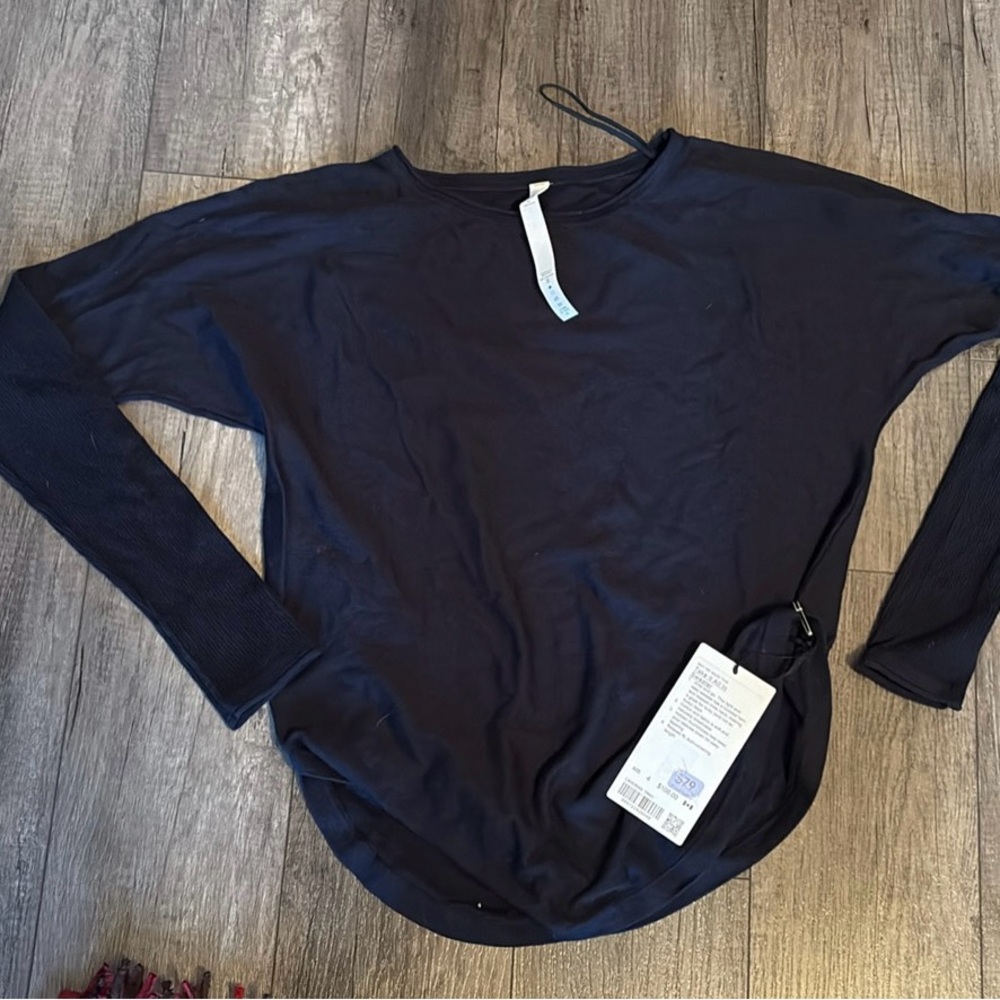 Lululemon Take it All Light Sweater Navy Blue Long Sleeve NWT